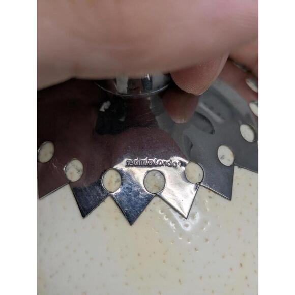 Anthony Redmile -Ostrich Egg Tobacco Sealer-Silver Base/Top Crystal Egg Top 1970 - Picture 8 of 9